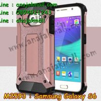 M2593-05 เคสกันกระแทก Samsung Galaxy S6 Armor สีทองชมพู