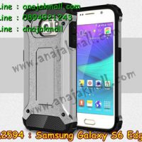 M2594-06 เคสกันกระแทก Samsung Galaxy S6 Edge Armor สีเงิน