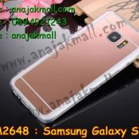 M2648-04 เคสกรอบนิ่มหลังกระจกเงา Samsung Galaxy S7 สีทองชมพู