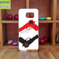 M2669-08 เคสแข็งขอบใส Samsung Galaxy S7 ลาย Gun II