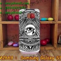 M2669-12 เคสแข็งขอบใส Samsung Galaxy S7 ลาย Black Eye