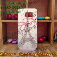 M2669-14 เคสแข็งขอบใส Samsung Galaxy S7 ลาย Paris Tower