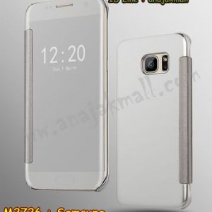 M2726-01 เคสฝาพับ Samsung Galaxy S6 เงากระจก สีเงิน