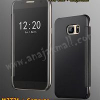 M2726-05 เคสฝาพับ Samsung Galaxy S6 เงากระจก สีดำ
