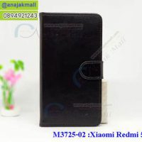 M3725-02 เคสฝาพับไดอารี่ Xiaomi Redmi 5a สีดำ