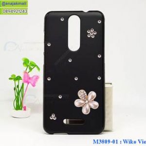 M3809-01 เคสยางแต่งคริสตัล Wiko View ลาย Flower I