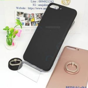 M3846-04 เคสยาง Huawei Y7 Pro 2018 + แหวนติดเคส สีดำ