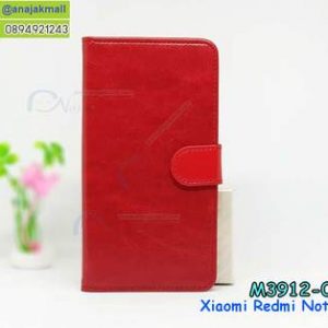 M3912-01 เคสฝาพับไดอารี่ Xiaomi Redmi Note5 สีแดง