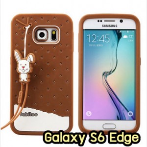 M1416-05 เคสซิลิโคน Samsung Galaxy S6 Edge สีน้ำตาล