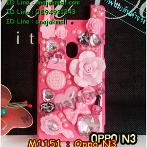 M1151-15 เคสประดับ OPPO N3 ลายกุหลาบชมพู