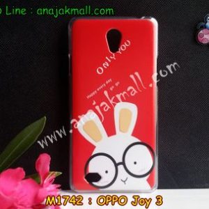 M1742-16 เคสแข็ง OPPO Joy 3 ลาย Red Rabbit