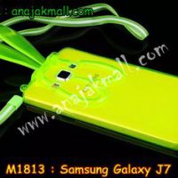 M1813-03 เคสยาง Samsung Galaxy J7 หูกระต่าย สีเขียว