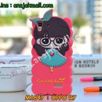 M1847-09 เคสตัวการ์ตูน OPPO R7 ลายหญิง V