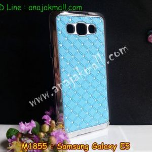 M1855-02 เคสแข็งประดับ Samsung Galaxy E5 สีฟ้า