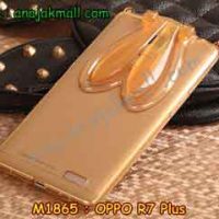 M1865-02 เคสยาง OPPO R7 Plus หูกระต่าย สีส้ม