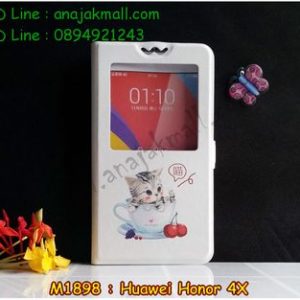 M1898-03 เคสโชว์เบอร์ Huawei Honor 4X ลาย Sweet Time