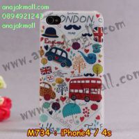 M734-23 เคสแข็ง iPhone 4S/4 ลาย London