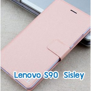 M1289-02 เคสฝาพับ Lenovo S90 Sisley สีชมพูอ่อน
