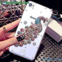 M1485-02 เคสประดับ Lenovo S90 Sisley ลายนกยูงหลากสี