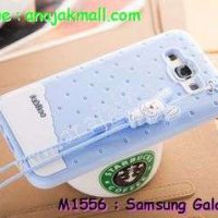 M1556-03 เคสซิลิโคน Samsung Galaxy E5 สีฟ้า