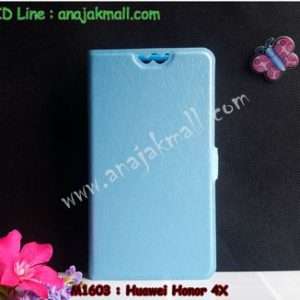 M1603-03 เคสฝาพับ Huawei Honor 4X สีฟ้า