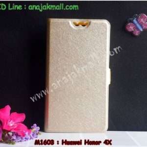 M1603-04 เคสฝาพับ Huawei Honor 4X สีทอง