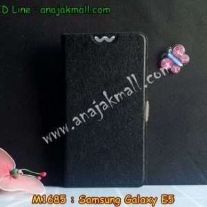 M1685-05 เคสฝาพับ Samsung Galaxy E5 สีดำ
