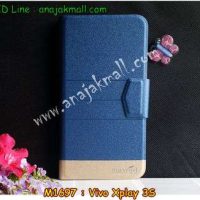 M1697-04 เคสหนังฝาพับ Vivo Xplay 3S สีน้ำเงิน