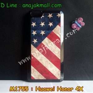 M1755-05 เคสแข็ง Huawei Honor 4X ลาย Flag III