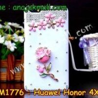 M1776-02 เคสประดับ Huawei Honor 4X ลาย Rose II