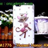 M1776-08 เคสประดับ Huawei Honor 4X ลาย Cute Cat