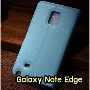 M1300-03 เคสฝาพับ Samsung Galaxy Note Edge สีฟ้า