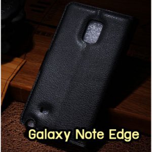 M1300-04 เคสฝาพับ Samsung Galaxy Note Edge สีดำ