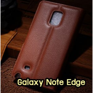 M1300-06 เคสฝาพับ Samsung Galaxy Note Edge สีน้ำตาล