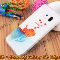 M2226-16 เคสยาง Samsung Galaxy S6 Edge Plus ลาย Cat & Fish