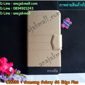 M2232-01 เคสฝาพับ Samsung Galaxy S6 Edge Plus สีทอง
