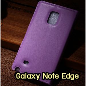 M1300-08 เคสฝาพับ Samsung Galaxy Note Edge สีม่วง