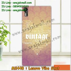 M2448-13 เคสยาง Lenovo Vibe Shot ลาย Vintage Heart