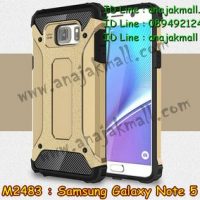 M2483-03 เคสกันกระแทก Samsung Galaxy Note 5 Armor สีทอง