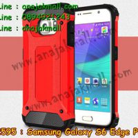 M2595-01 เคสกันกระแทก Samsung Galaxy S6 Edge Plus Armor สีแดง