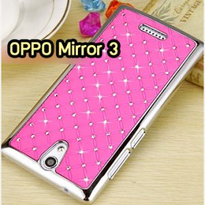 M1347-03 เคสแข็งประดับ OPPO Mirror 3 สีชมพู