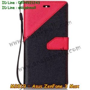 M2819-06 เคสฝาพับ Asus Zenfone 3 Max - ZC520TL สีแดง