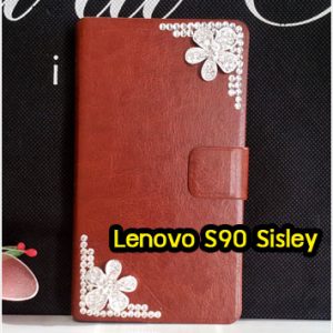 M1350-03 เคสฝาพับประดับ Lenovo S90 Sisley ลาย Fresh Flower