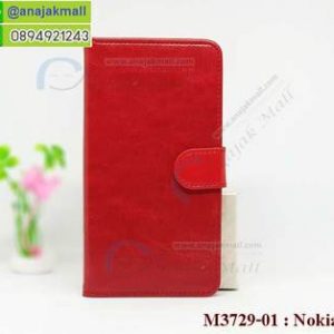 M3729-01 เคสฝาพับไดอารี่ Nokia 2 สีแดงเข้ม