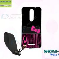 M4053-10 เคสยาง Wiko View ลาย CiCat พร้อมสายคล้องมือ