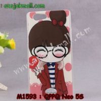 M1593-11 เคสแข็ง OPPO Neo 5s ลาย Hi Girl