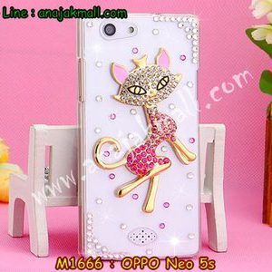 M1666-02 เคสประดับ OPPO Neo 5s ลาย Cute Cat