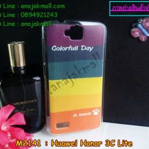 M2141-06 เคสแข็ง Huawei Honor 3C Lite ลาย Colorfull Day