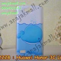 M2228-01 เคสยาง Huawei Honor 3C Lite ลายปลาวาฬ