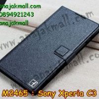 M2465-03 เคสฝาพับ Sony Xperia C3 สีดำ